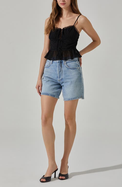 ASTR ASTR THE LABEL TIE FRONT PEPLUM CAMISOLE