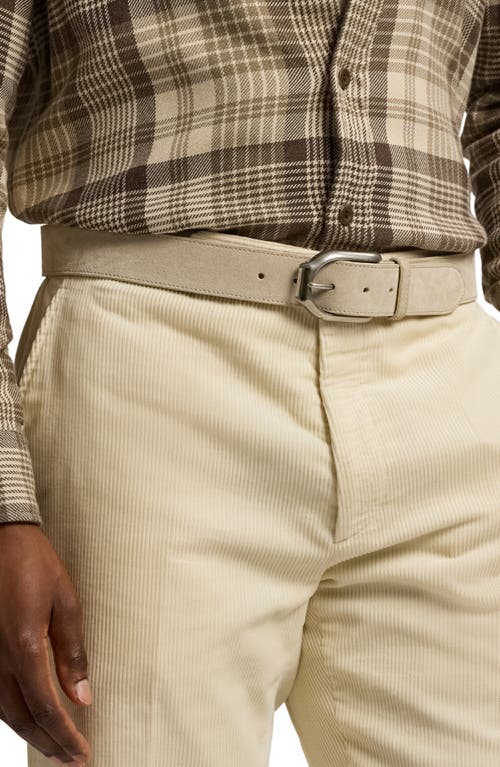 Ralph Lauren Purple Label Tan Suede Belt In Neutral