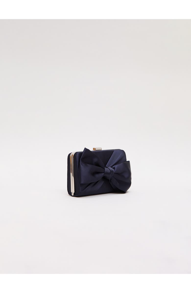 Phase Eight Satin Clutch Bag, Alternate, color, Navy