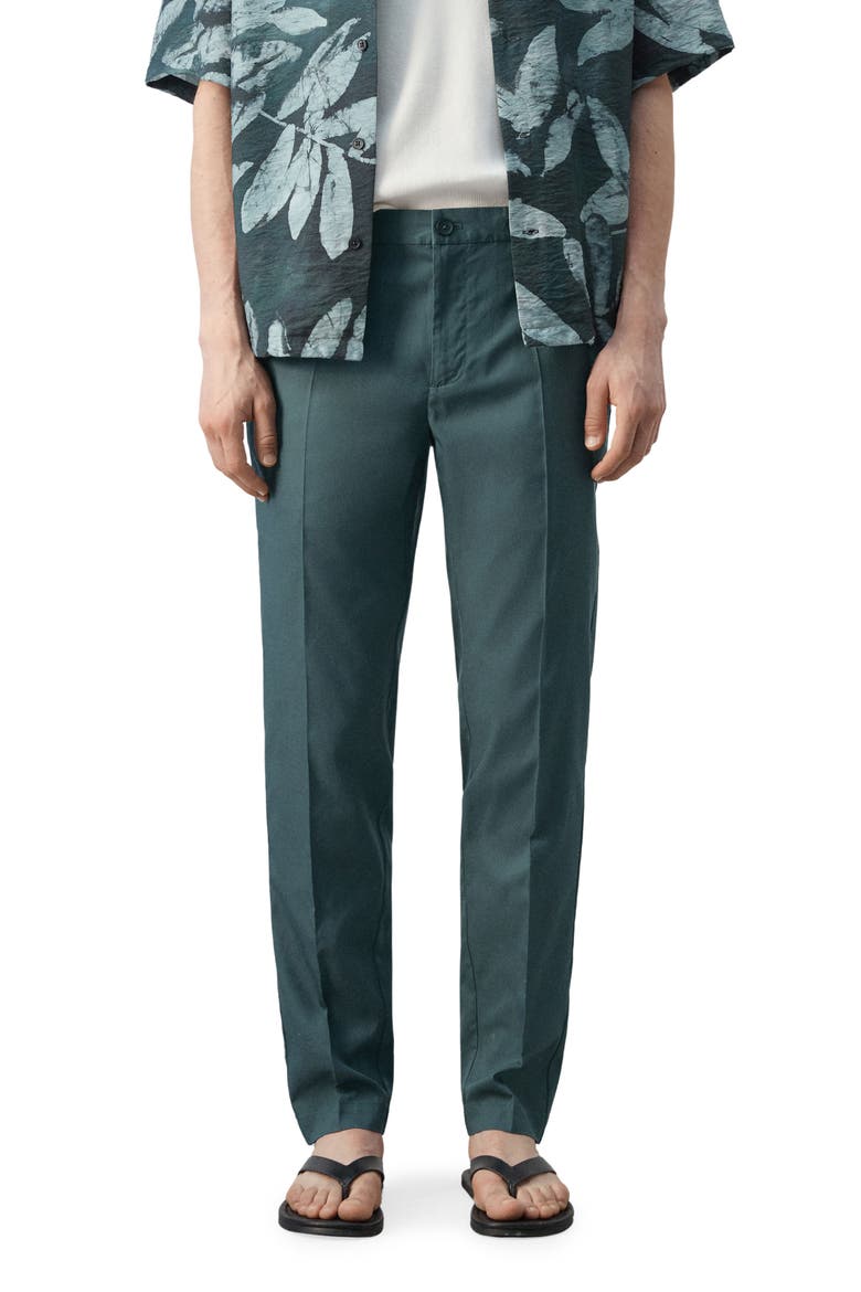 Regular Fit Pleat Front Pants, Main, color, FOREST GREEN