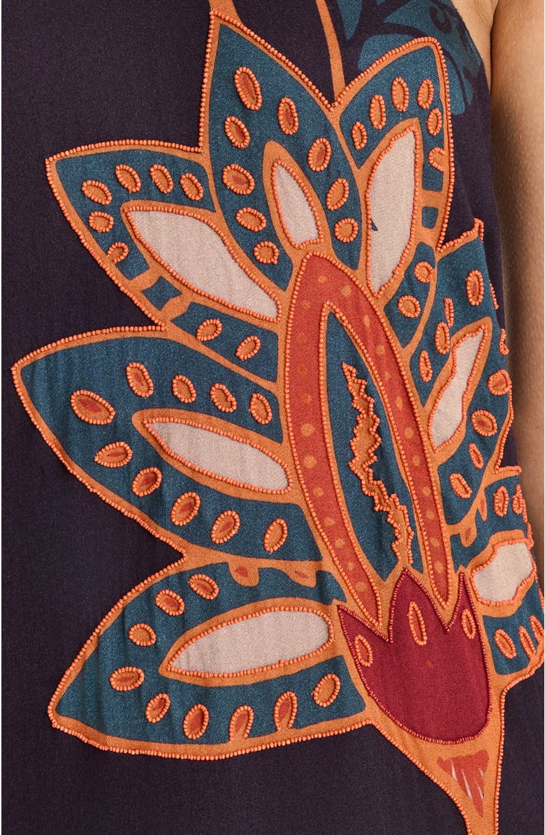 DIARRABLU Handbeaded Satu FSC<sup
®</sup
Certified Viscose One Shoulder Gown Razu Navy, Alternate, color, Razu Navy