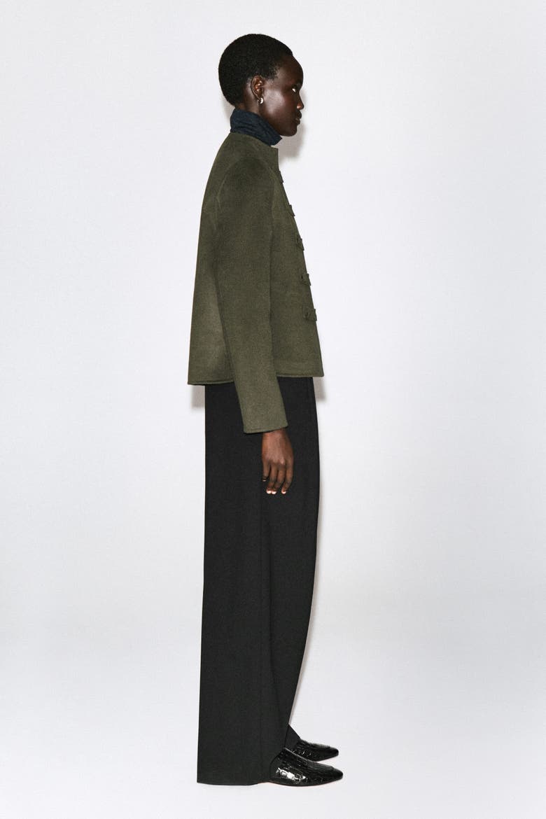 Double-Faced Wool Uniform Jacket, Alternate, color, KHAKI