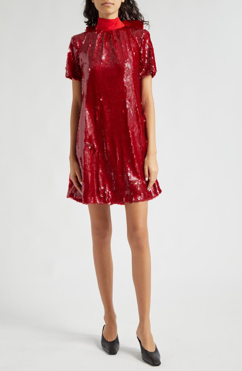 STAUD Ilana Sequin Minidress, Main, color,