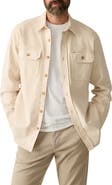 Faherty Sunwashed Stretch Canvas Button-Up Shirt Jacket