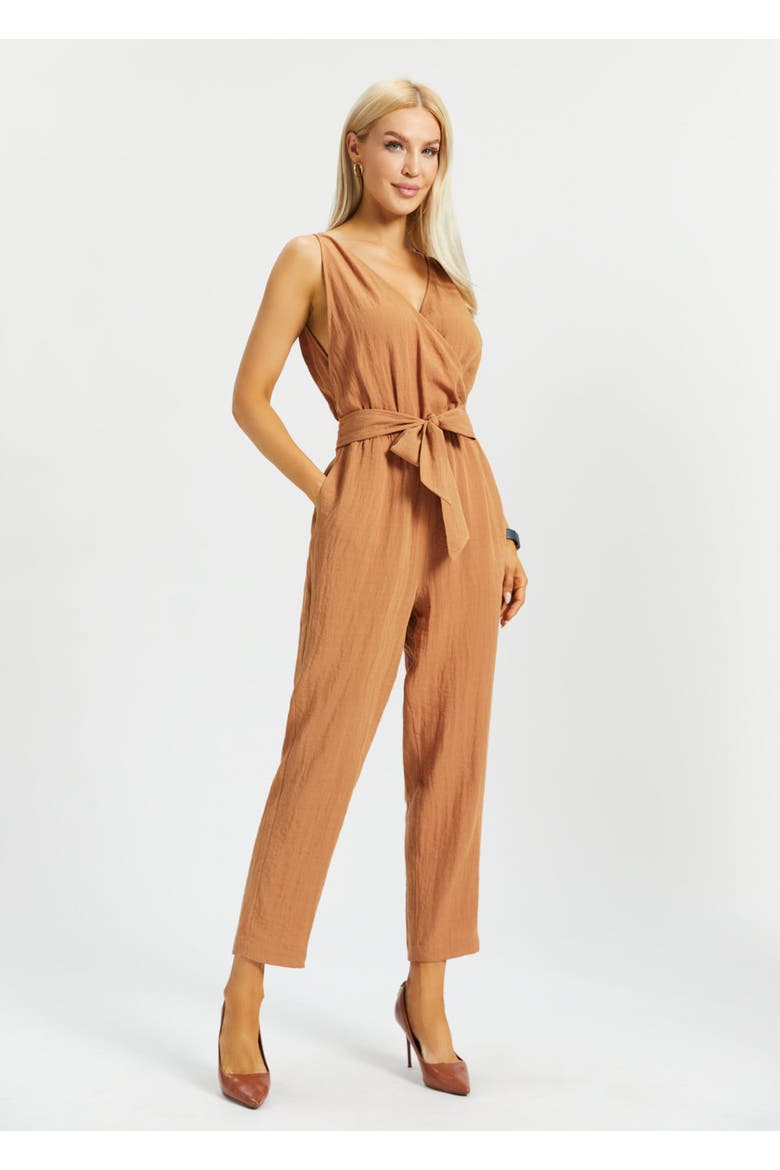 Drift Jumpsuit Linenette, Main, color, Sandalwood
