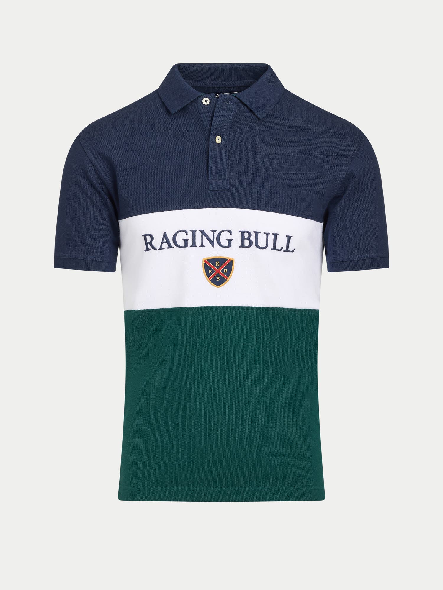Short Sleeve Cut & Sew Panel Pique Polo - image 2