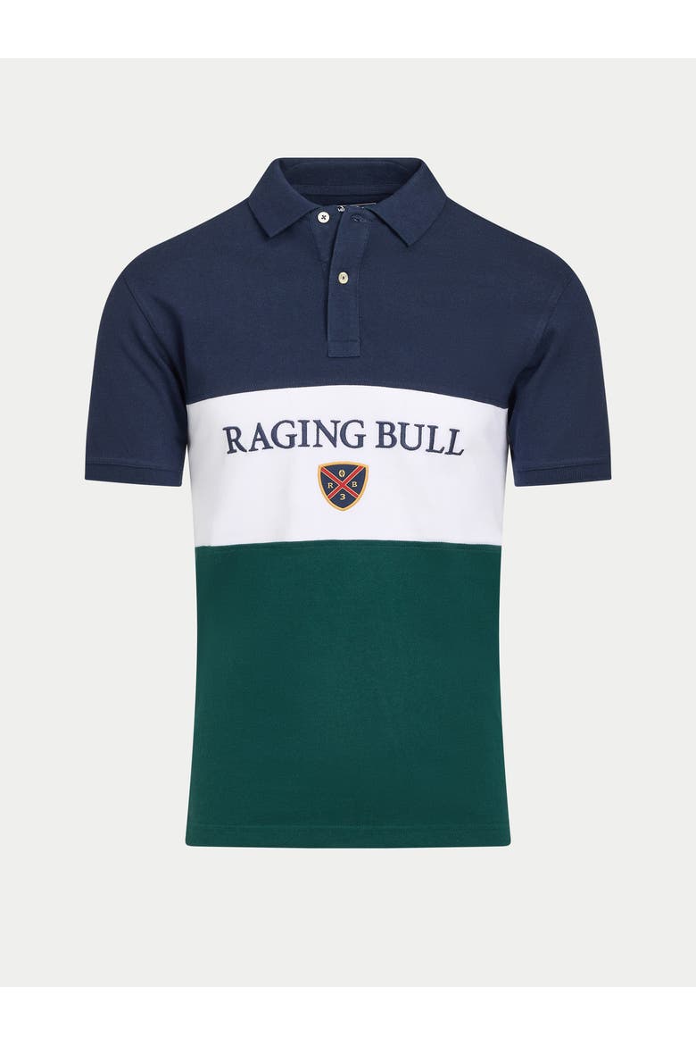 Short Sleeve Cut & Sew Panel Pique Polo, Alternate, color, Forest