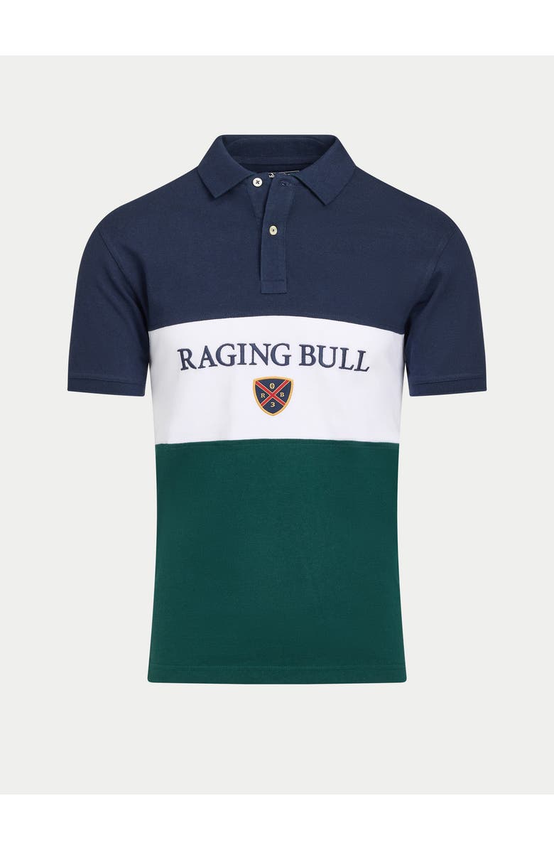 Raging Bull Short Sleeve Cut & Sew Panel Pique Polo, Alternate, color, Forest
