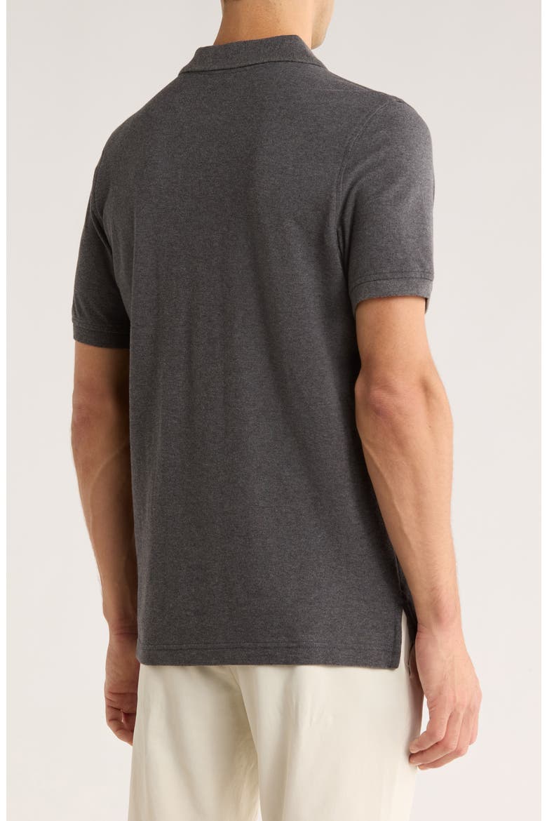Solid Piqué Slim Fit Polo, Alternate, color, DK GREY