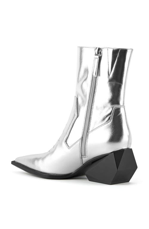 United Nude Ricky West Mid Boot In Silver