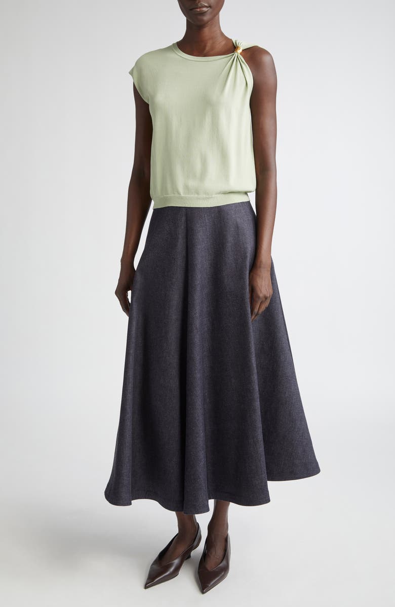 Altuzarra Rinaldi Asymmetric Cap Sleeve Sweater, Alternate, color, Ophelia