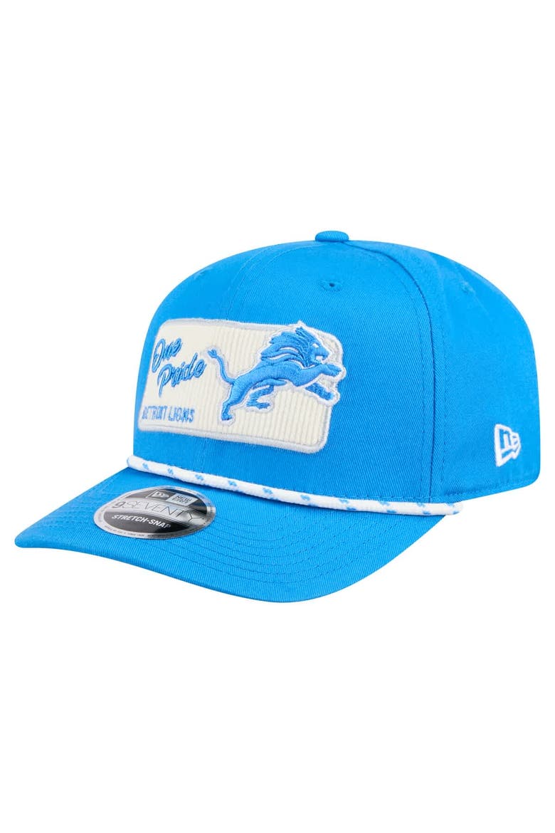 Men's New Era Blue Detroit Lions Chant 9SEVENTY Stretch-Snap Hat, Main, color, Blue
