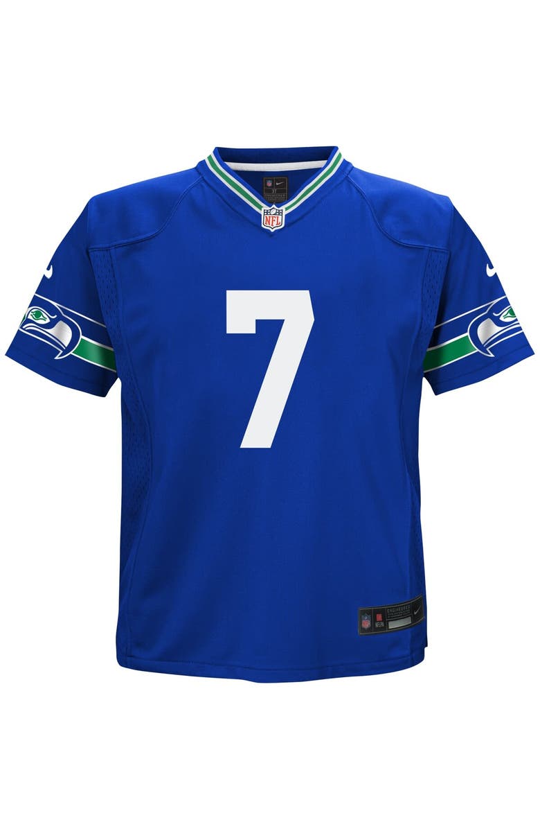 Nike Preschool Nike Geno Smith Royal Seattle Seahawks Game Jersey, Alternate, color, 