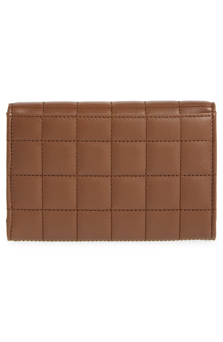 Saint Laurent Small Cassandre Matelassé Carré Leather Envelope Wallet, Alternate, color,