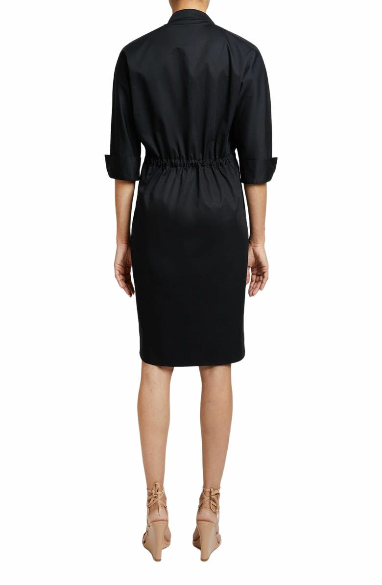 Santorelli VALENTINA 3/4 Sleeve Shirt Dress with Stand Collar, Alternate, color,