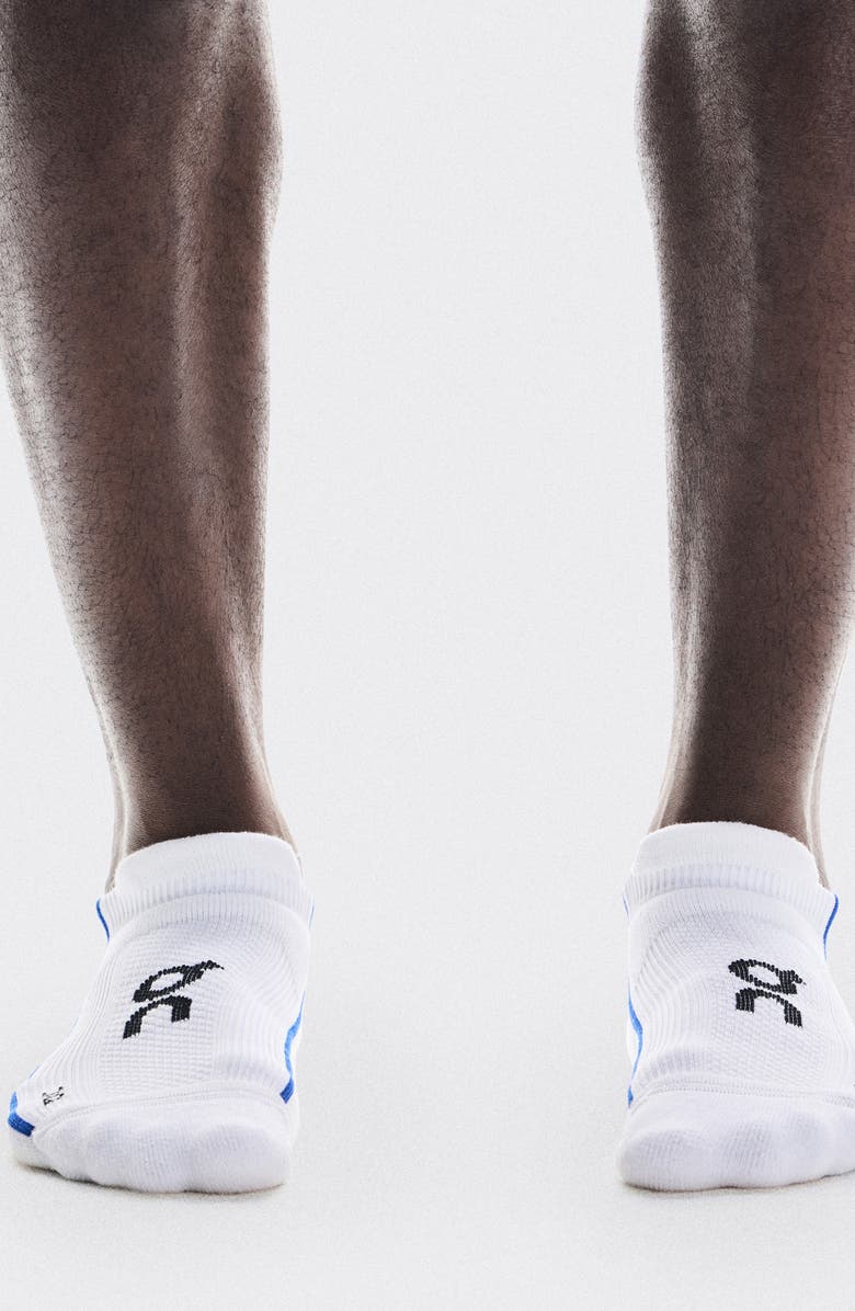 On Court Low Socks, Alternate, color, White/ Indigo