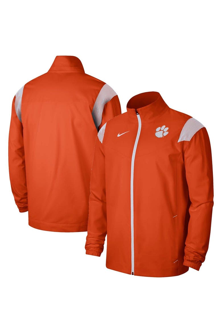 Men's Nike Orange Clemson Tigers Woven Full-Zip Jacket, Main, color, Orange