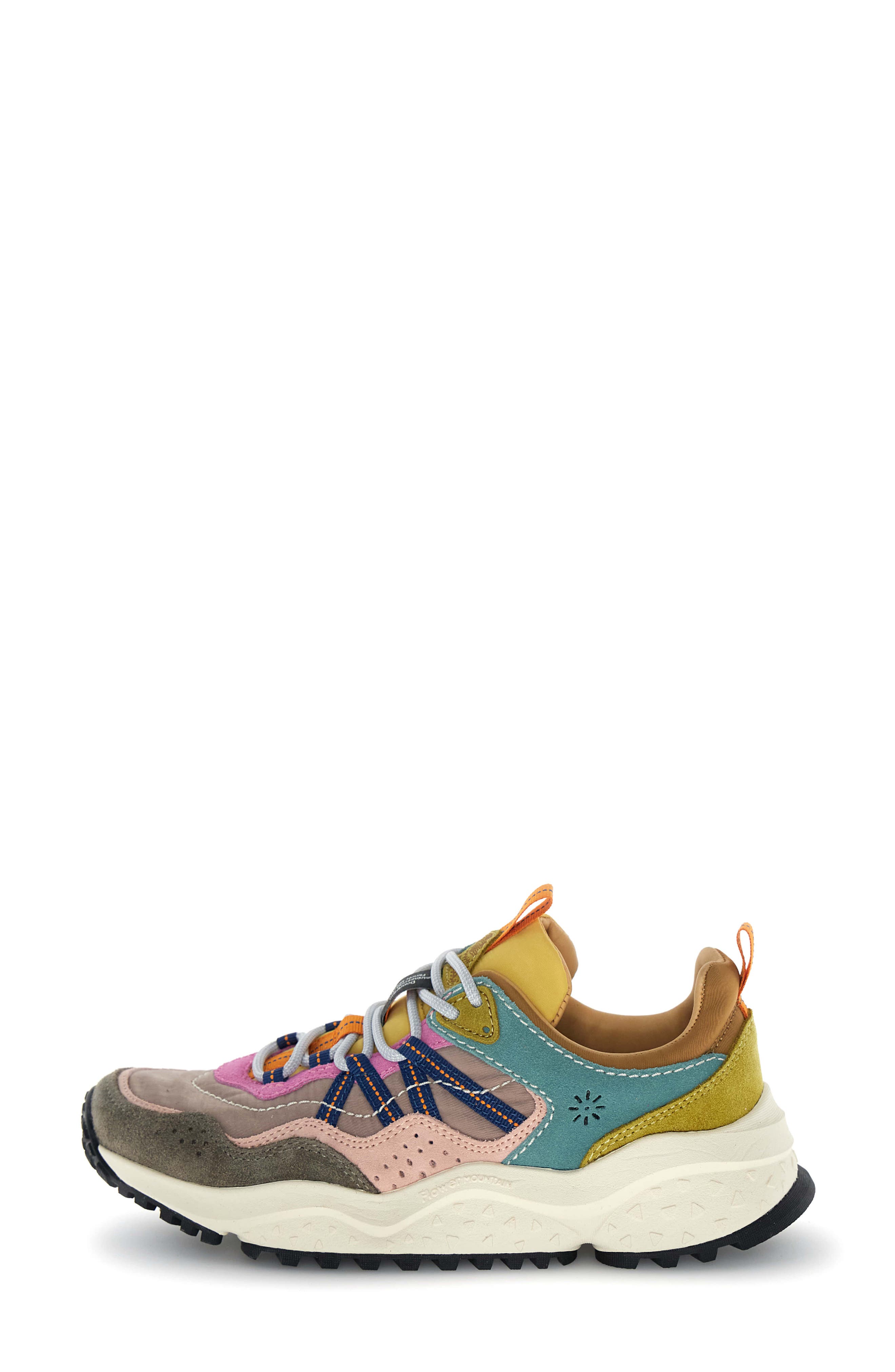 Sanchia Mixed Media Sneaker, Alternate, color, MUD GREEN