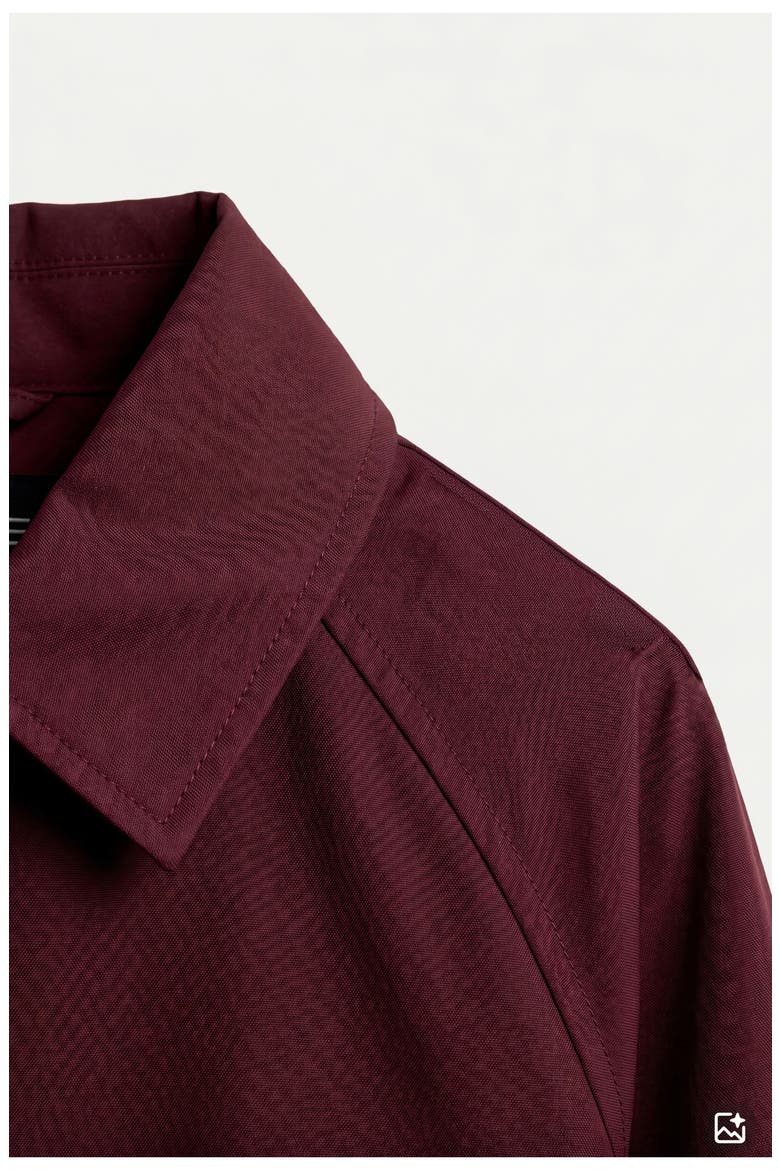 Janice Tie Waist Water Repellent Coat, Alternate, color, PORTO