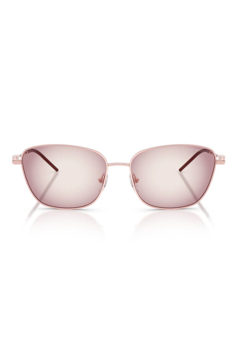 57mm Irregular Sunglasses, Main, color, SHINY METALIZED PINK / VIOLET