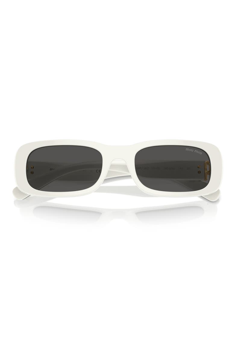53mm Rectangular Sunglasses, Alternate, color, DARK GREY