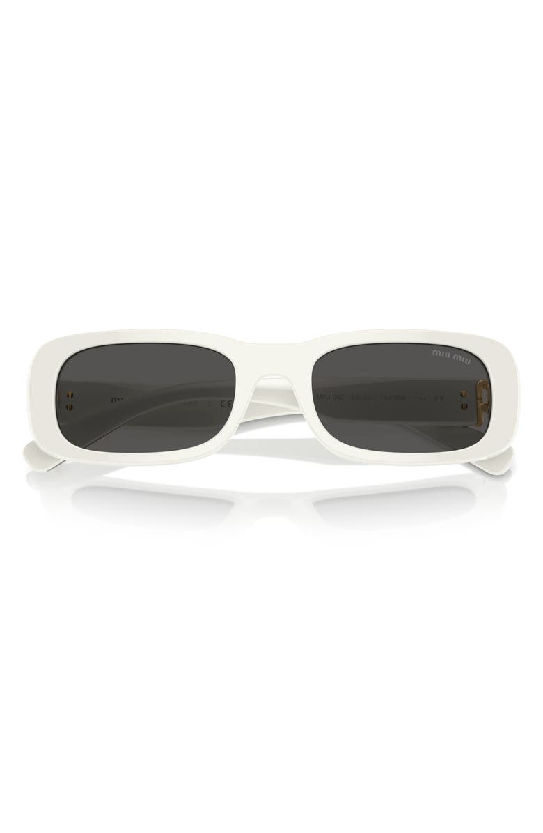 Miu Miu 53mm Rectangular Sunglasses, Alternate, color, Dark Grey