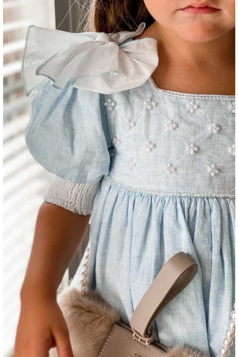 Charlotte Linen Dress, Alternate, color, Baby Blue