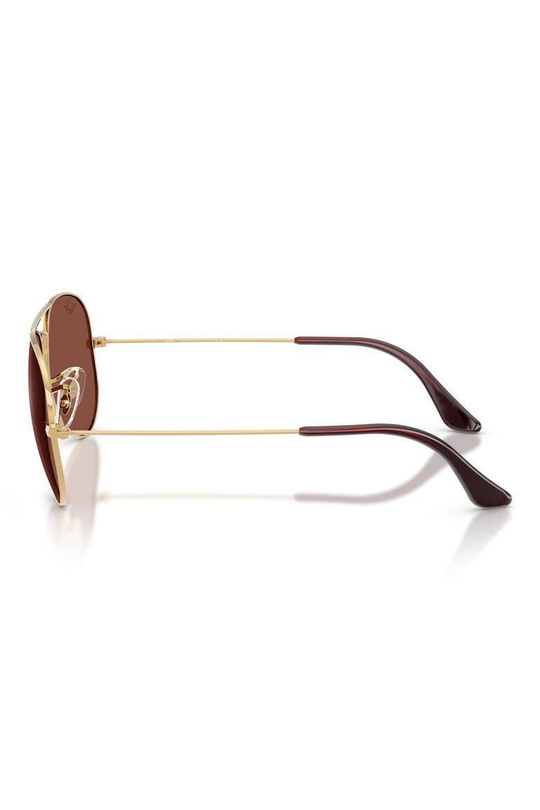 58mm Aviator Sunglasses, Alternate, color, ARISTA / RED