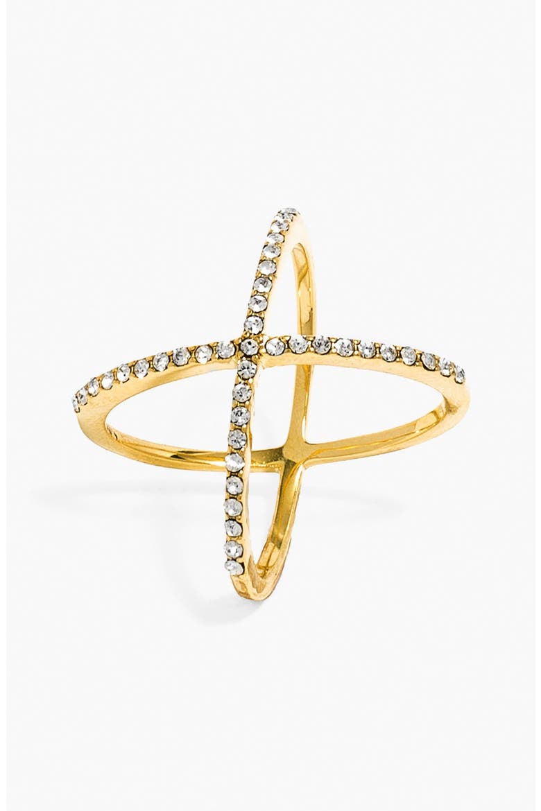 'Mason' Pavé Ring, Main, color, GOLD