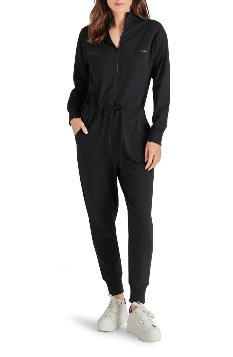 Steve Madden Chester Cotton Blend French Terry Jumpsuit, Main, color,
