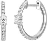 Bony Levy Audrey Oval Diamond Hoop Earrings