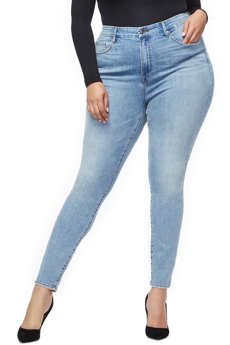 Good Legs Ripped High Waist Skinny Jeans, Alternate, color, BLUE221
