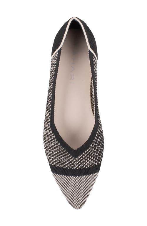 Tahari Antigua Knit Pointed Toe Flat In Multi