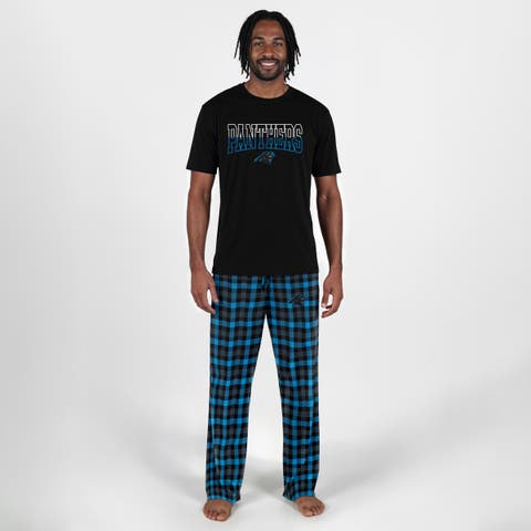 Men's Concepts Sport Black Carolina Panthers Highland Sleep Set