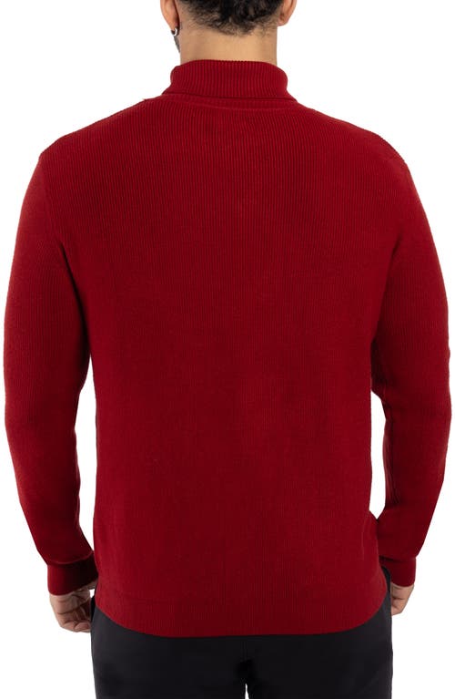 Spring + Mercer Ribbed Turtleneck Sweater In Jester Red