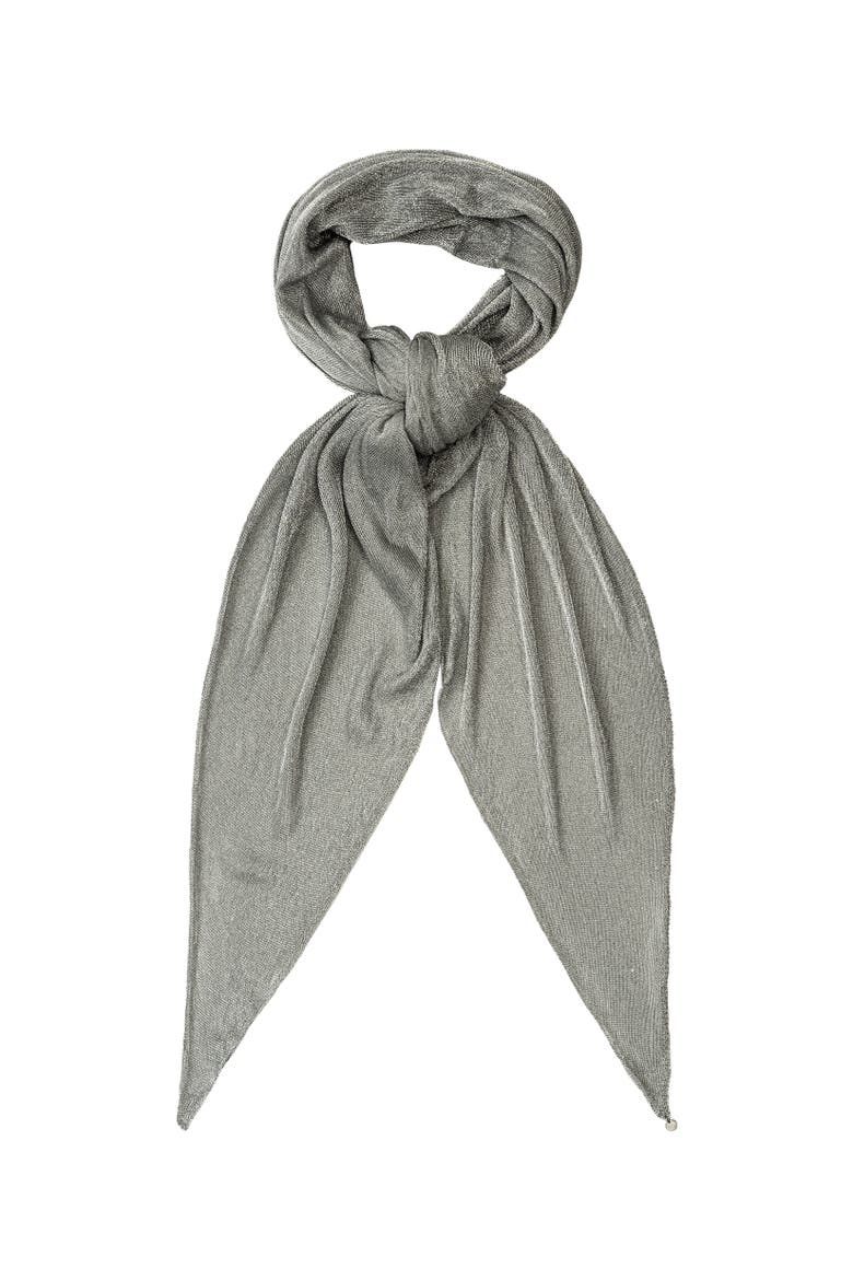 Knitted Diamond Scarf, Main, color, Light Pewter