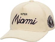 Mitchell & Ness Men's Mitchell & Ness Cream Inter Miami CF Corduroy Off Pro Crown Adjustable Hat