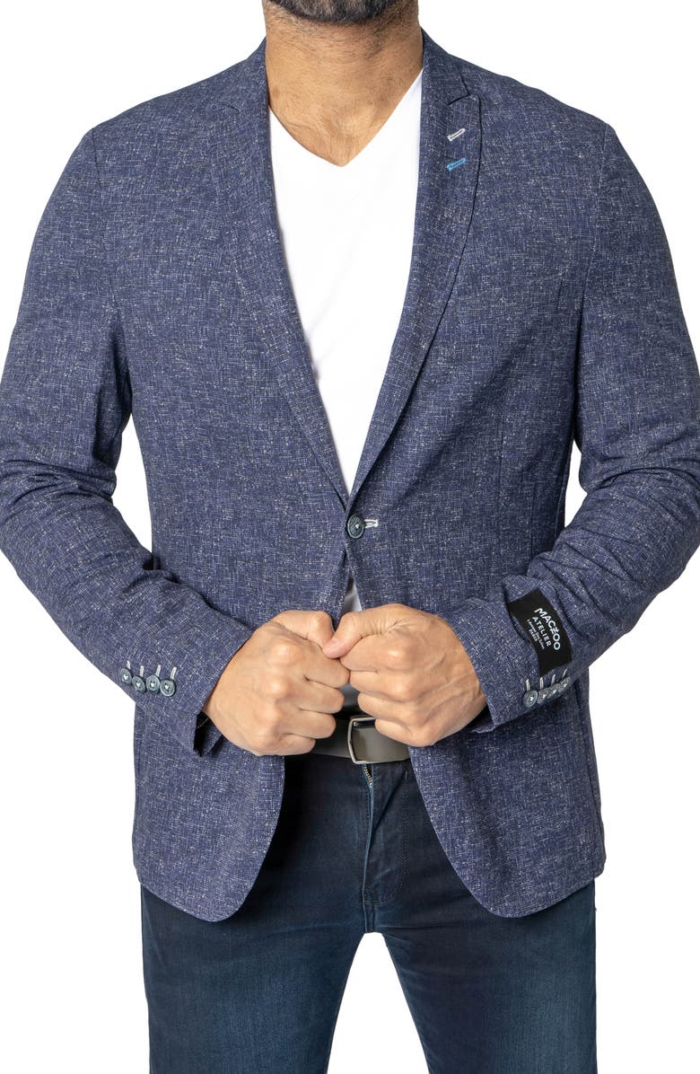 Maceoo Descartes Unconstructed Nazarene Blue Blazer, Alternate, color, Blue