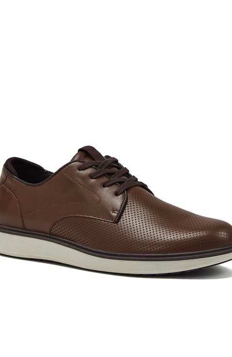 Leather Lace Up Derby Oxfords