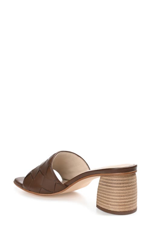 Journee Signature Kellee Woven Leather Sandal In Brown