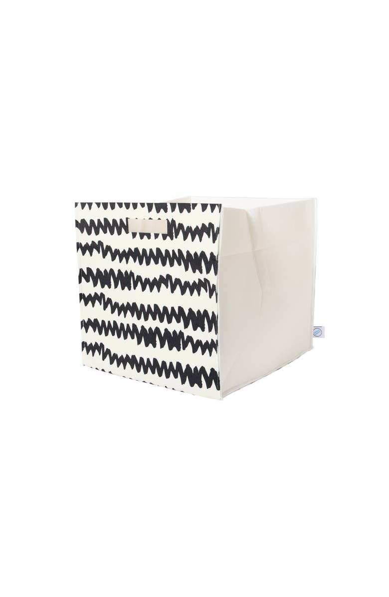 Dance Happy Zigzag Felt Storage Bin, Alternate, color, Black