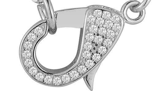 Chloe & Madison Chloe And Madison Silver Cz Choker Necklace In Silver