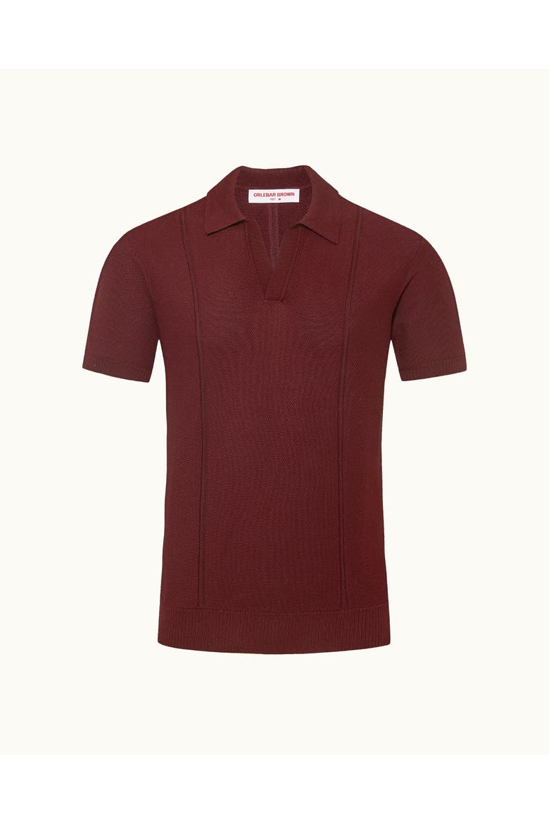 Horton Pique Tailored-Fit Polo Shirt, Alternate, color, DAMSON
