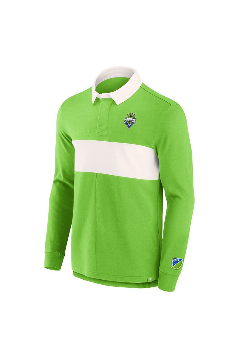 Men's Fanatics Branded Green Seattle Sounders FC Penalty Kick Long Sleeve Polo, Alternate, color, Green
