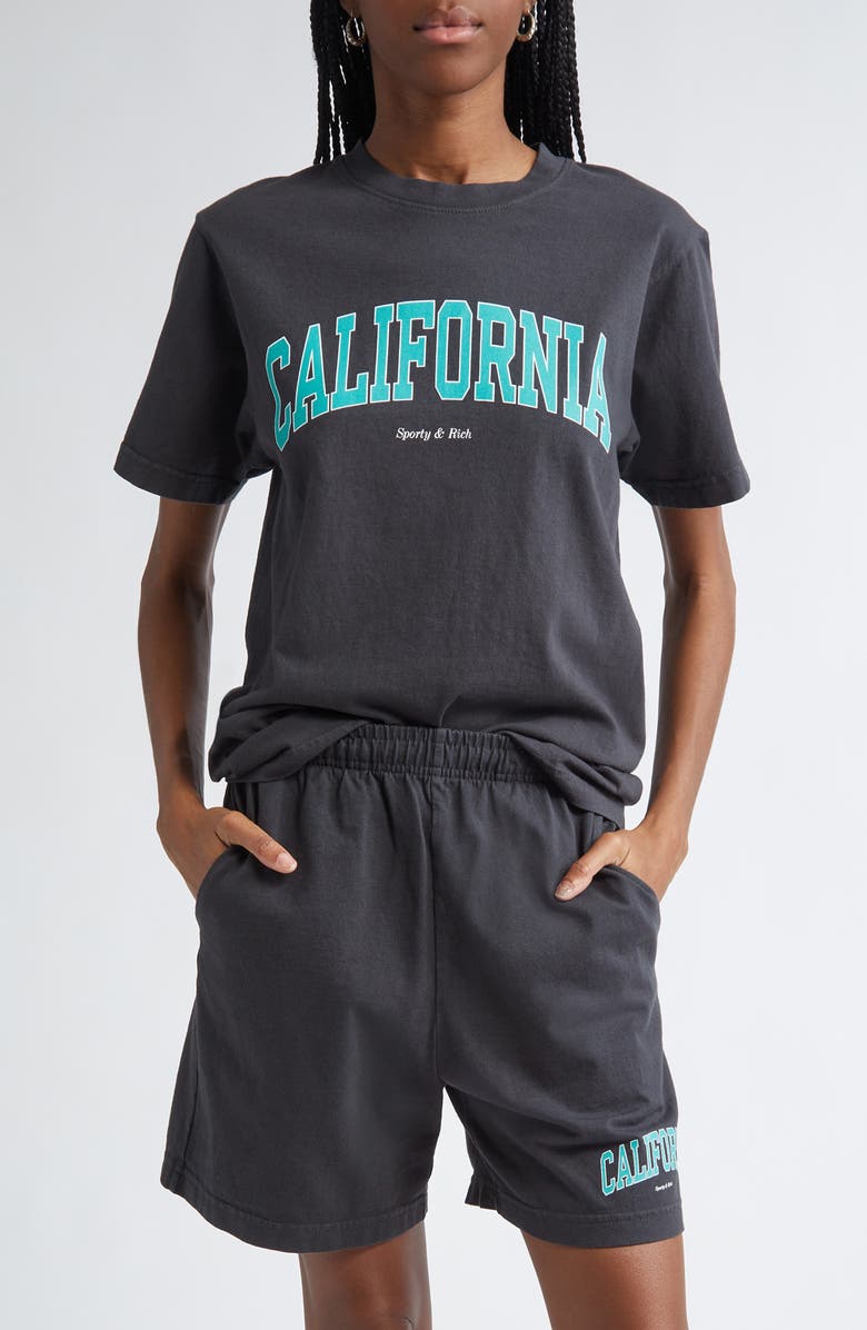 Sporty & Rich California Cotton Graphic T-Shirt, Main, color,