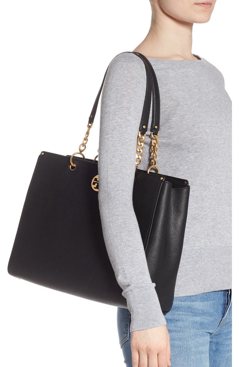 Tory Burch Everly Leather Tote, Alternate, color,