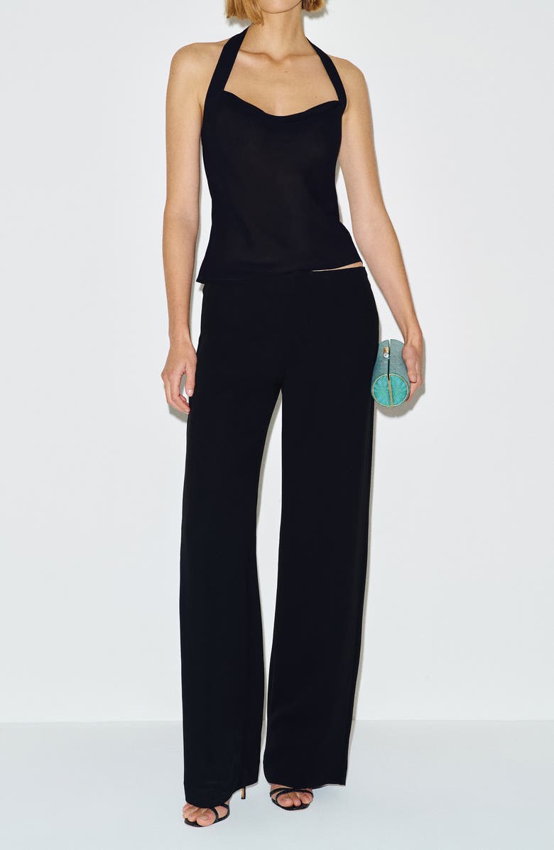 Reformation Hastings Halter Top, Alternate, color, Black