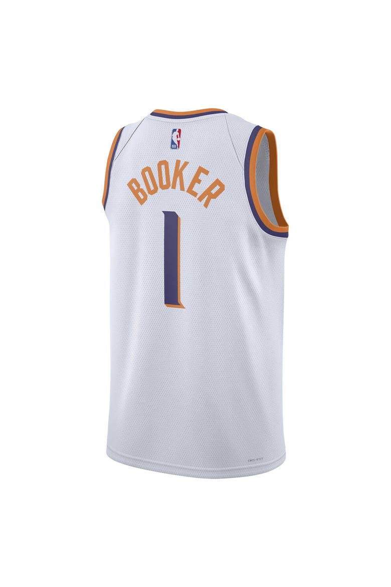 Unisex Nike Devin Booker White Phoenix Suns Swingman Jersey - Association Edition, Alternate, color, White