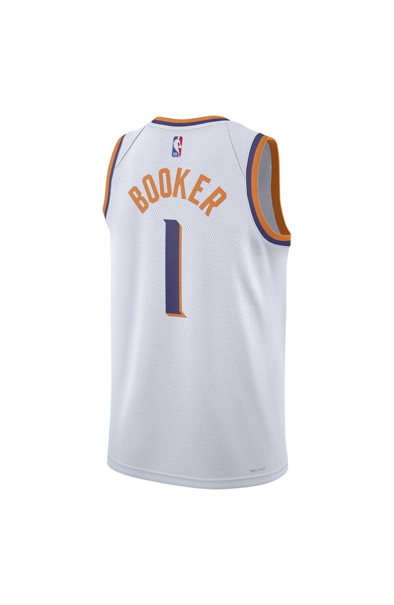 Nike Unisex Nike Devin Booker White Phoenix Suns Swingman Jersey - Association Edition, Alternate, color, White