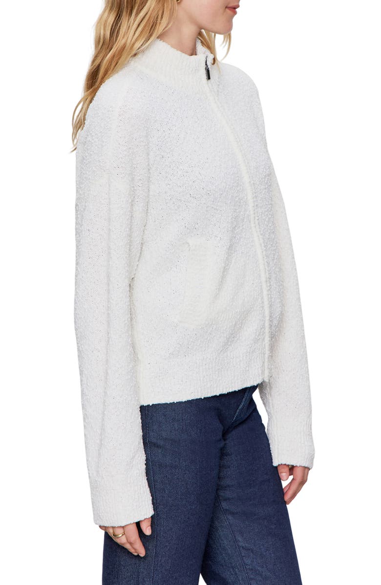 Sanctuary Bouclé Knit Bomber Jacket, Alternate, color, Chalk